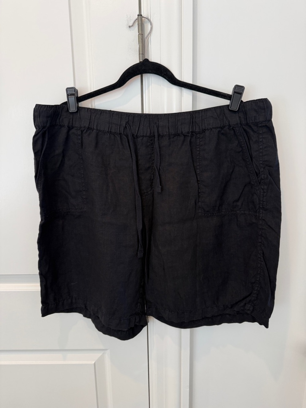 Caslon 9” Linen Drawstring Shorts Size XXL Black